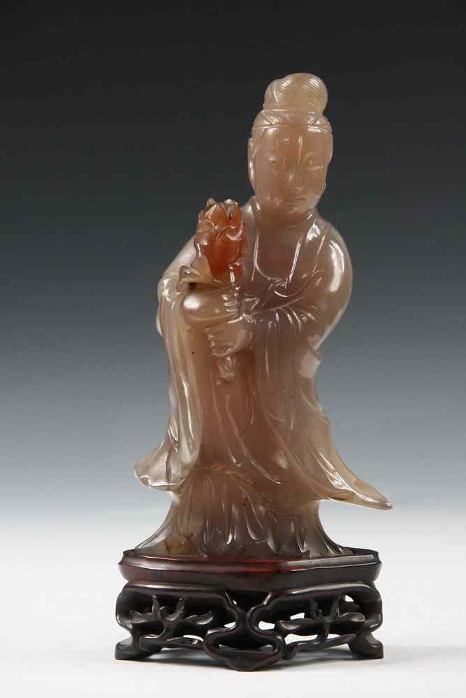 Appraisal: AGATE FIGURE - Agate Jade Figure ca in the form