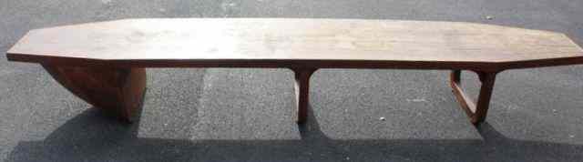 Appraisal: Unusual Midcentury Bench Table From a New Hyde Park NY