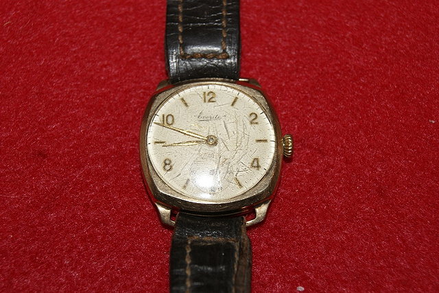 Appraisal: Gentleman's ct gold wrist watchby Everite with supplementary second hand