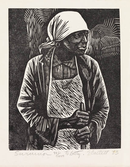 Appraisal: ELIZABETH CATLETT - Survivor Linoleum cut x mm x inches