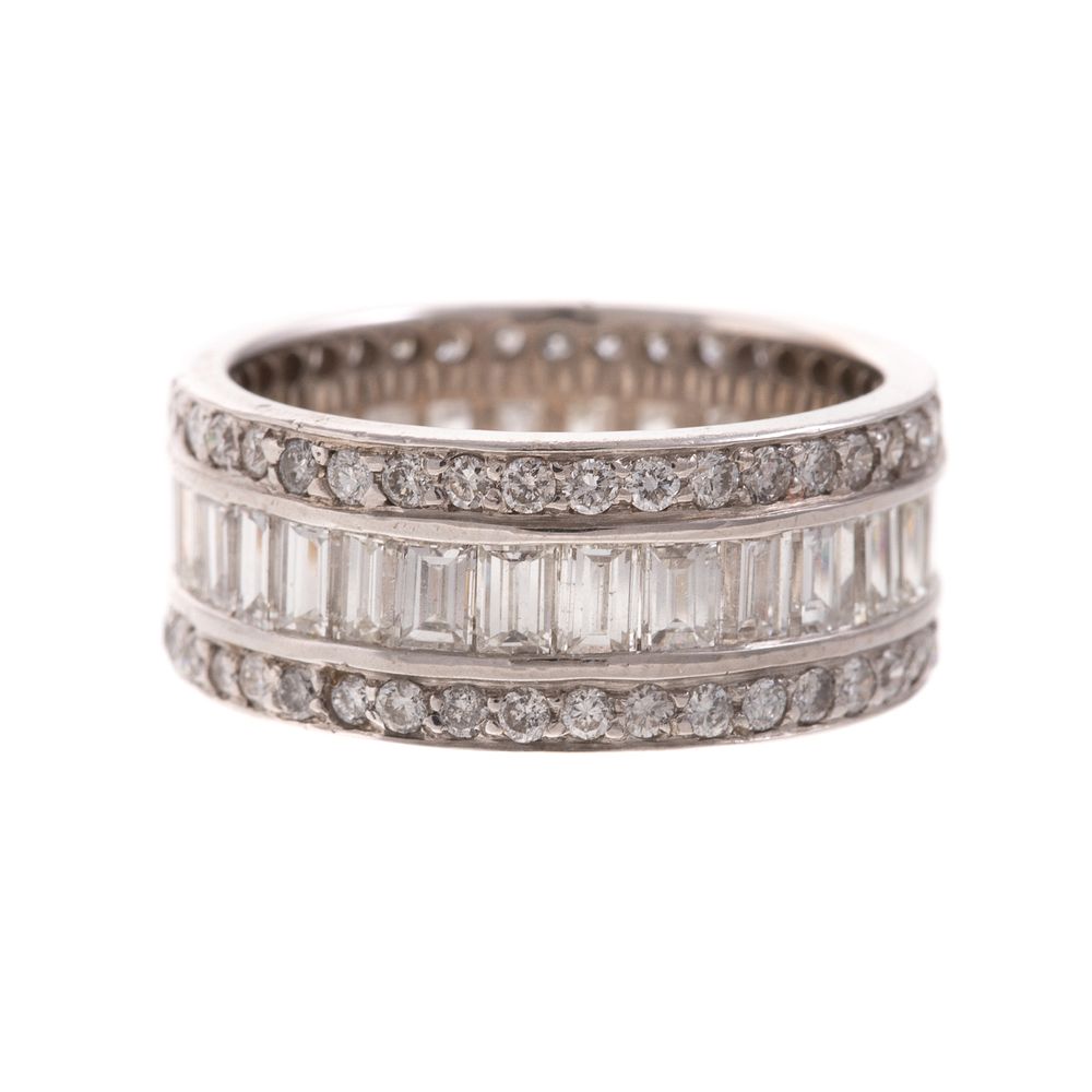 Appraisal: A Wide ctw Diamond Band in K K white gold