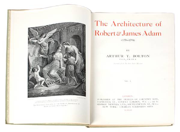 Appraisal: Books and Manuscripts Bolton Arthur The Architecture of Robert and