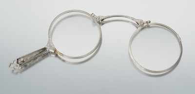 Appraisal: A Pair of Art Deco Gold Camphor Glass and Diamond