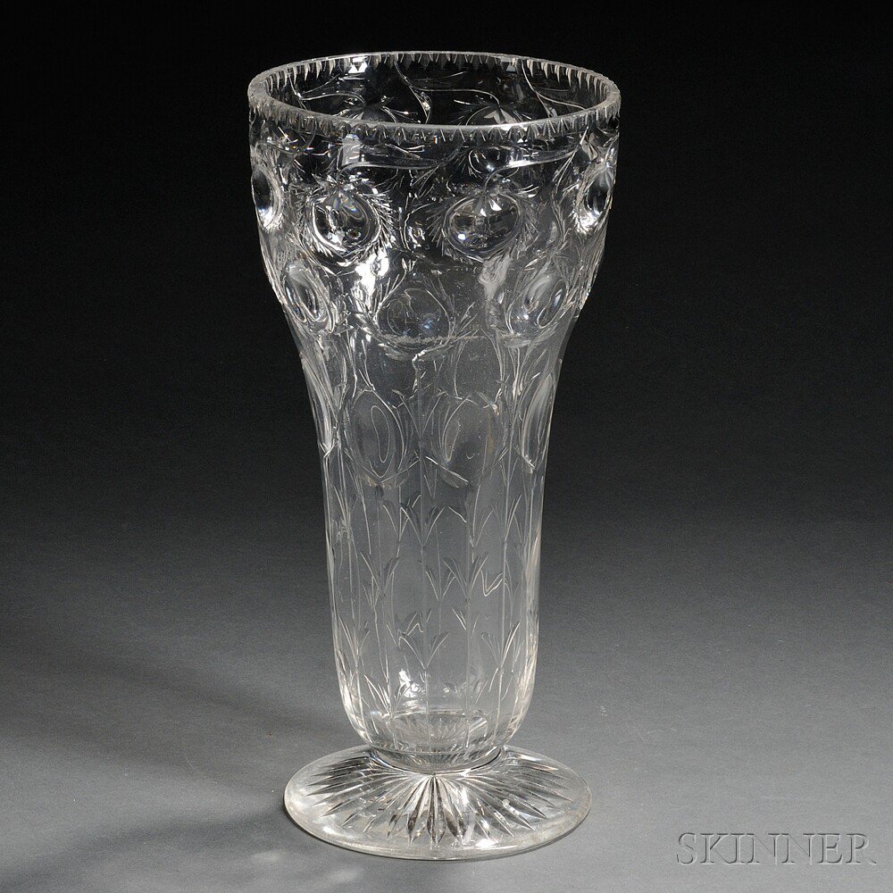 Appraisal: Thomas Webb Cut Glass Vase Stourbridge England th century with