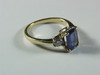 Appraisal: LADY'S RING - K YELLOW GOLD SAPPHIRE AND DIAMOND RING