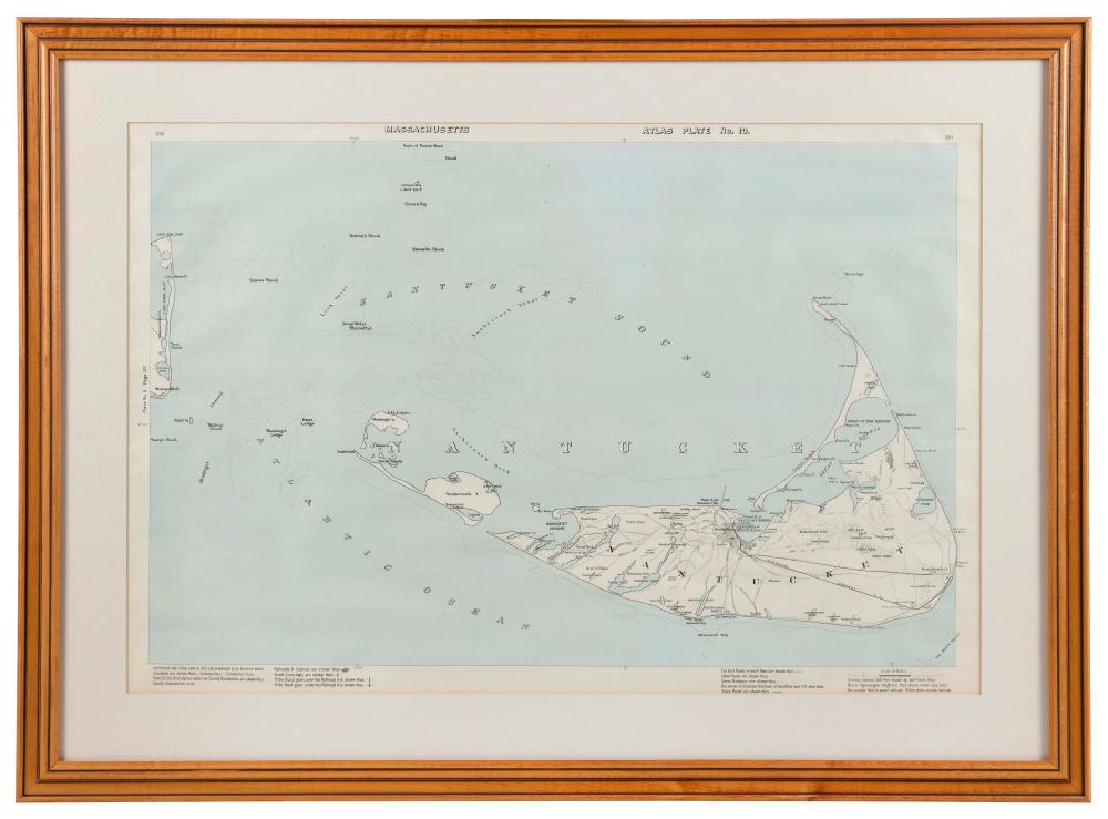 Appraisal: GEORGE H WALKER CO CHART OF NANTUCKET ISLAND BOSTON CIRCA