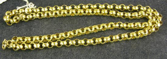 Appraisal: A YELLOW METAL BELCHER LINK CHAIN NECKLACE