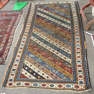 Appraisal: Caucasian Kazak carpet Caucasian Kazak carpet ' x '