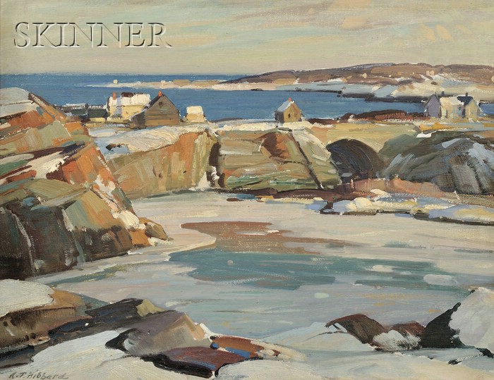 Appraisal: Aldro Thompson Hibbard American - Fishing Shacks on the Coast