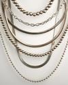 Appraisal: NECKLACE LOT - Seven silver necklaces three composed of silver