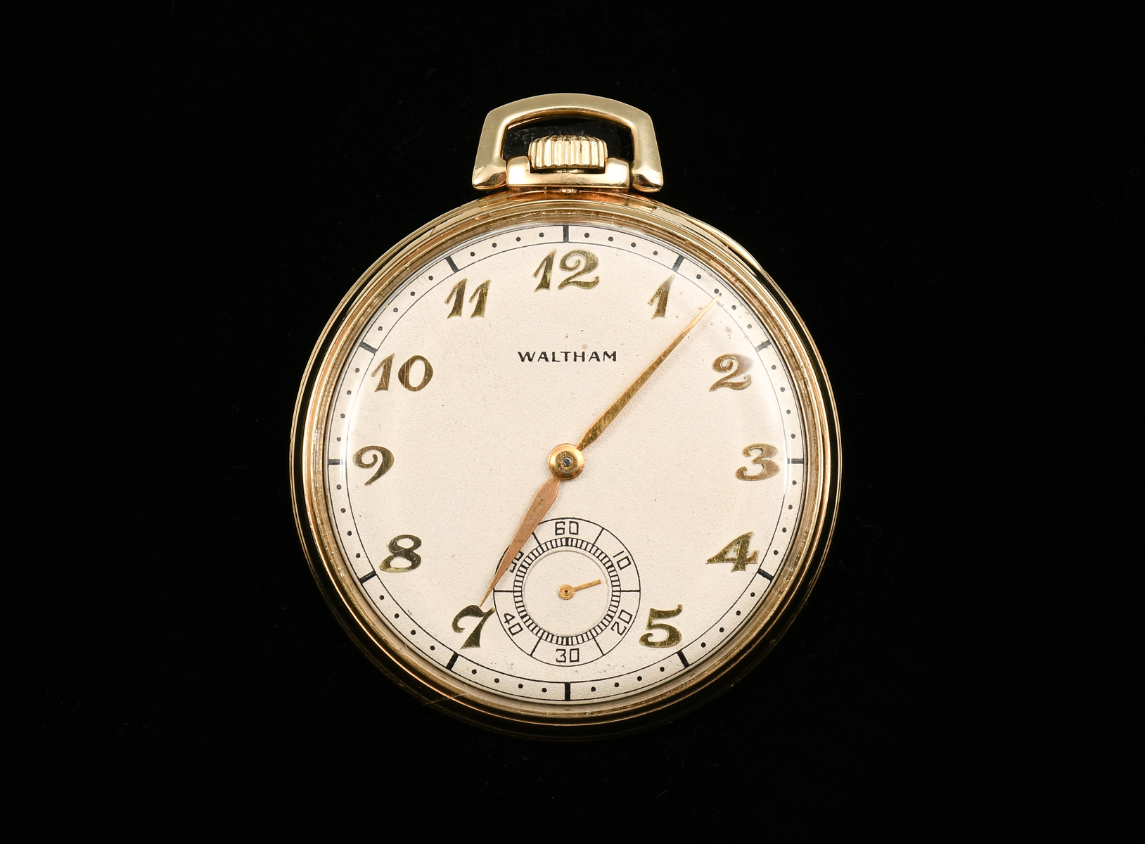 Appraisal: VINTAGE K WALTHAM KEYSTONE OPEN FACE POCKET WATCH K yellow