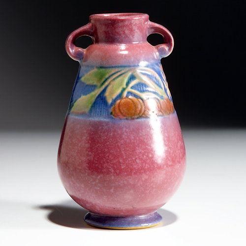 Appraisal: ROSEVILLE Pink Baneda bulbous vase Unmarked