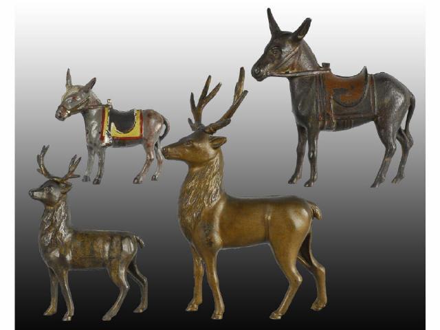 Appraisal: Lot of Animal Still Banks Description Two donkey and two