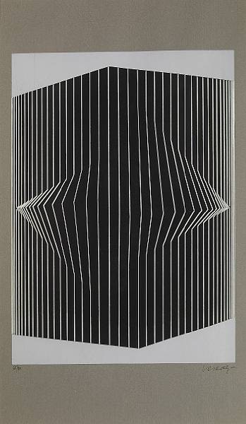 Appraisal: Victor Vasarely Hungarian - GD- Series silkscreen signed and numbered