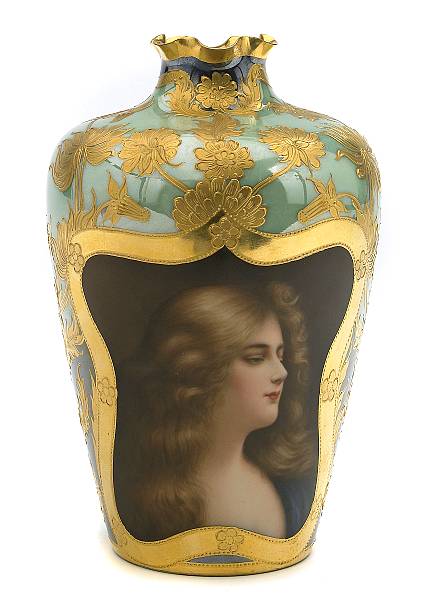 Appraisal: A Vienna style porcelain portrait vase height in