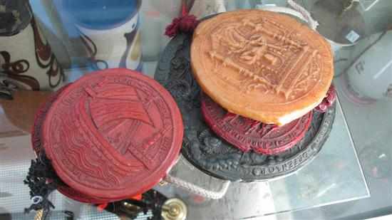 Appraisal: GROUP OF SIX REPLICA SEALS