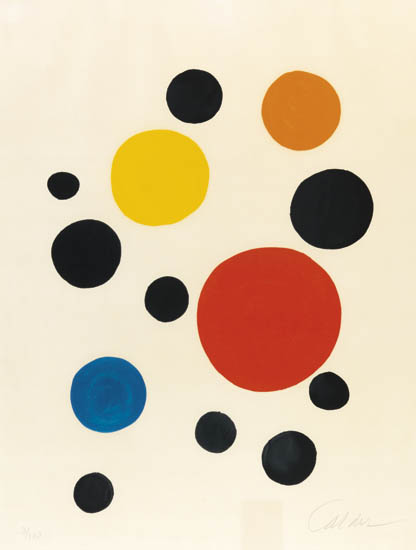 Appraisal: ALEXANDER CALDER Polka Dots Color lithograph x mm x inches