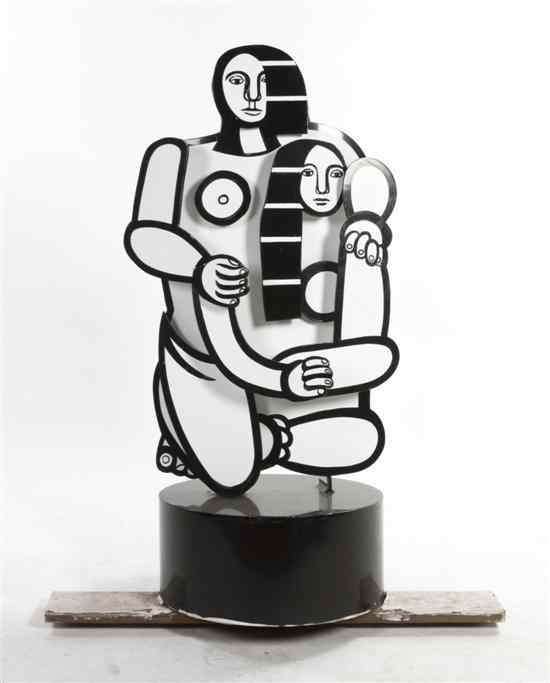 Appraisal: After Fernand Leger French - Les Deux Figures painted metal