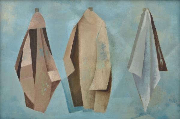 Appraisal: DOROTHY BRAUND - Three Hooks oil on board DOROTHY BRAUND