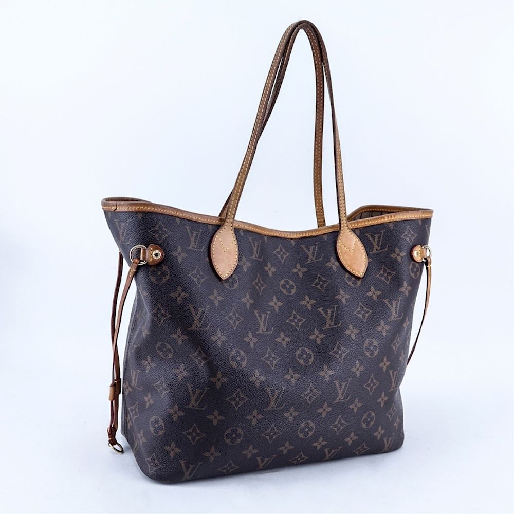 Appraisal: Louis Vuitton Brown Monogram Neverfull MM Handbag Louis Vuitton Brown