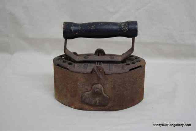 Appraisal: Antique Early 's Cast Iron Coal Smoothing IronThis is a