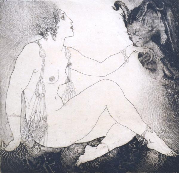 Appraisal: NORMAN LINDSAY - Bargains etching soft ground and stipple NORMAN