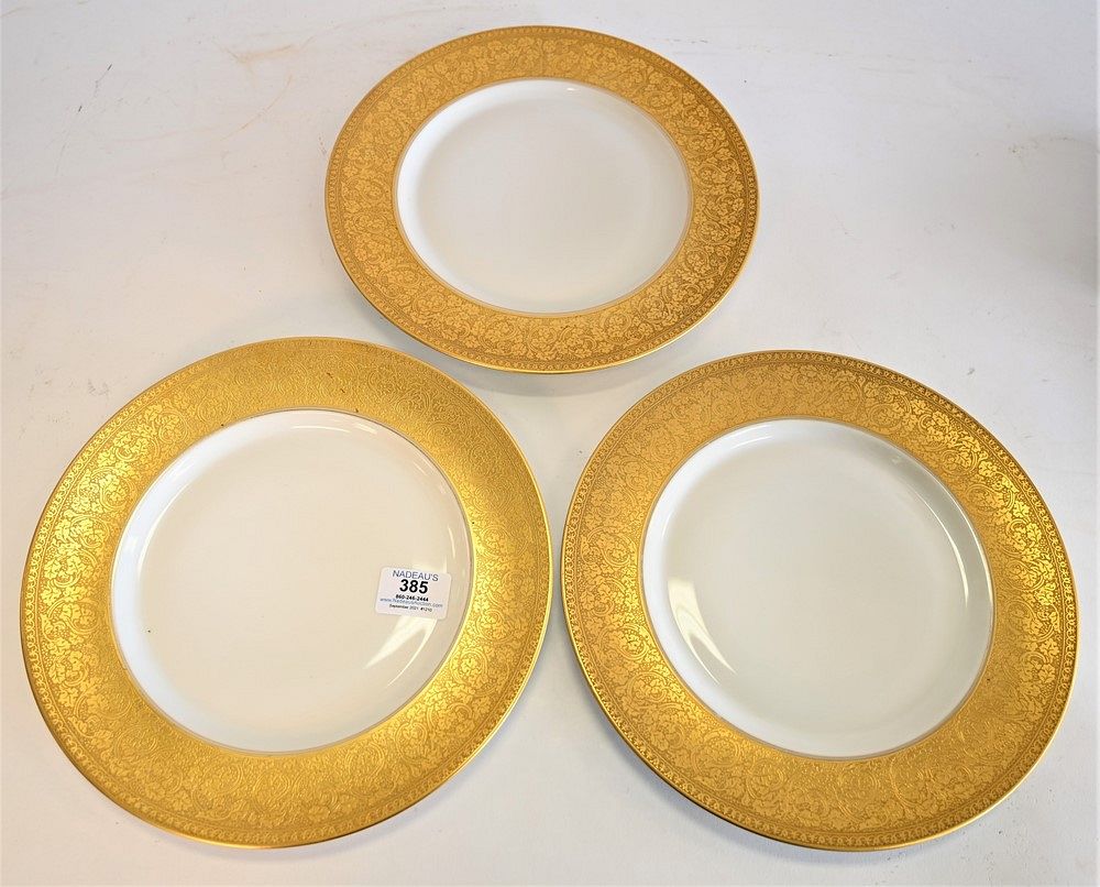 Appraisal: Set of Limoges Dinner Plates having gilt rim marked to