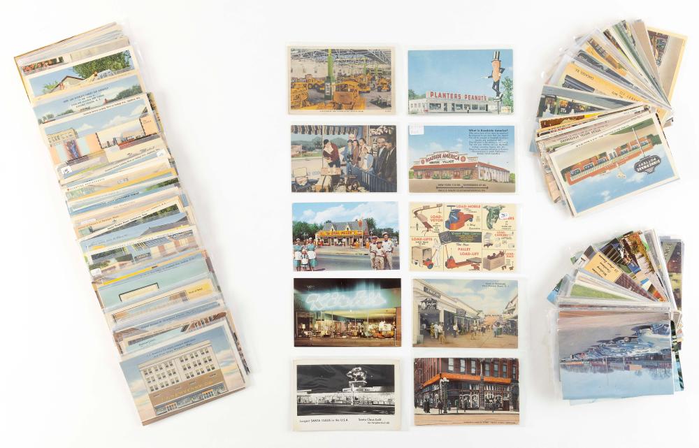 Appraisal: TOPICAL ADVERTISING ROADSIDE AMERICA MOTELS STORES ETC POSTCARDS EARLY TO