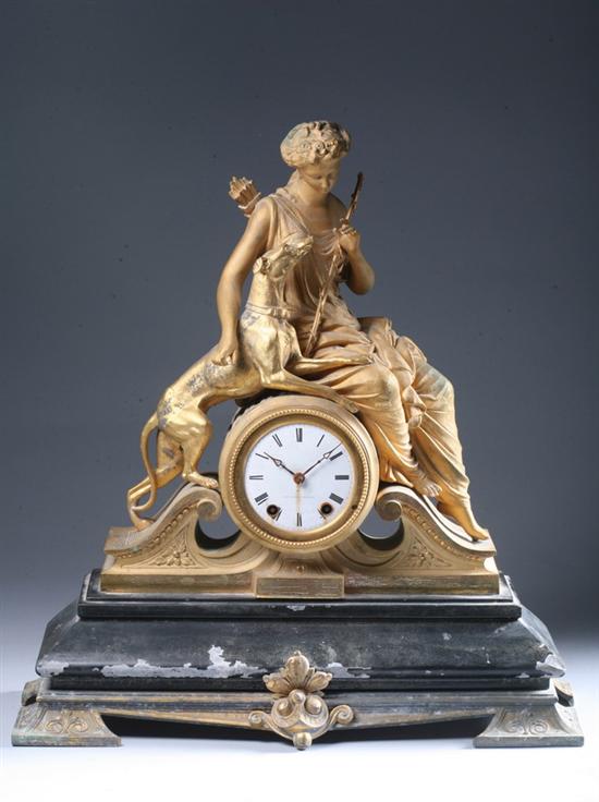 Appraisal: SETH THOMAS SONS CO HUNTRESS MANTEL CLOCK Circa works and