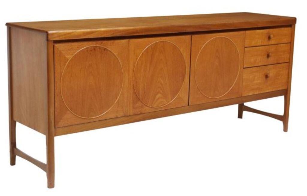 Appraisal: NATHAN MID-CENTURY MODERN TEAK SIDEBOARD CREDENZAMid-century modern teak sideboard credenza