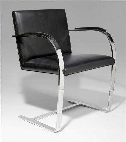 Appraisal: MIES VAN DER ROHE LUDWIG - FOUR ARMCHAIRS Brno MR