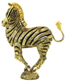 Appraisal: Jiang Tiefeng b Minnesota China Zebra Signed Heavy Bronze Sculpture