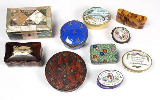 Appraisal: lot of Snuff and trinket boxes including a Dutch example