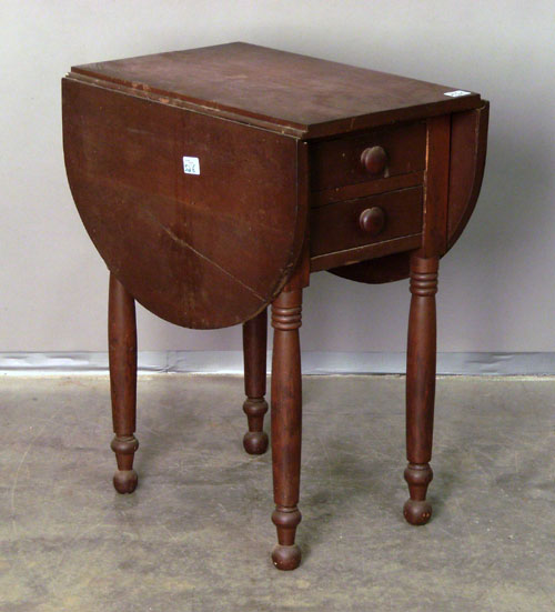 Appraisal: Pennsylvania cherry work table th c h w