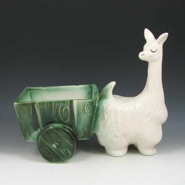 Appraisal: Hull Llama Planter in Unusual Color - Mint Unusually colored