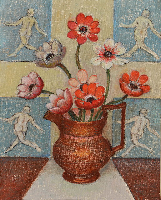 Appraisal: Emma Fordyce Macrae American - Anemones with Dancing Menoils on