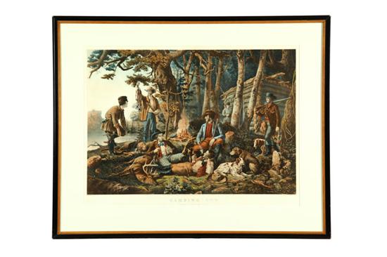 Appraisal: CAMPING OUT SOME OF THE RIGHT SORT BY CURRIER IVES