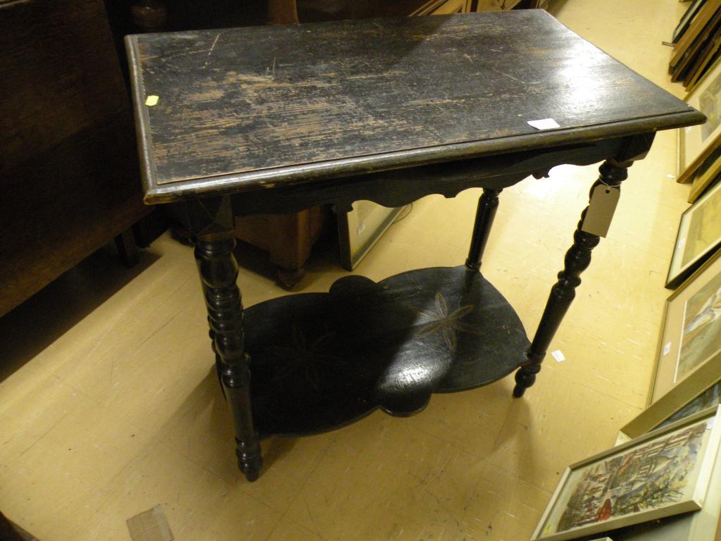 Appraisal: A Continental painted pine two tier wash stand