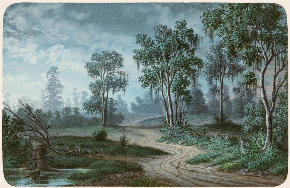 Appraisal: GEORGE DAVID COULON American French - Louisiana Scenery watercolor and