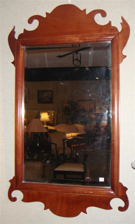 Appraisal: CHIPPENDALE STYLE MAHOGANY MIRROR h w in Provenance ANTIQUE CONTEMPORARY