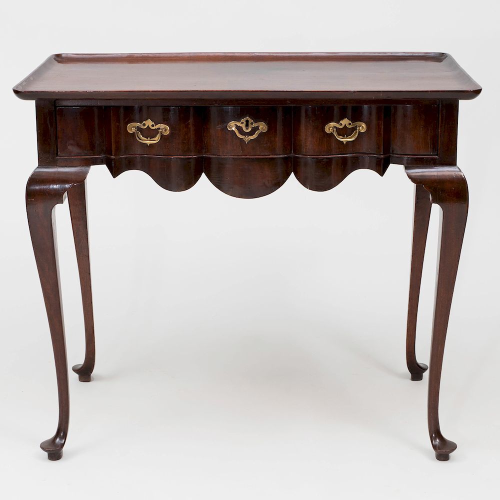 Appraisal: Dutch Rococo Style Mahogany Tray Top Tea Table Property from