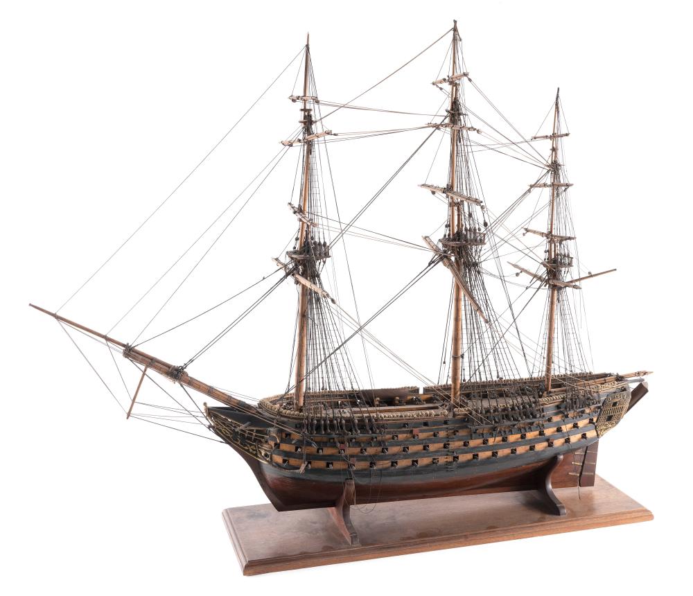 Appraisal: RIGGED MODEL OF THE FIRST RATE -GUN SHIP-OF-THE-LINE CHARLES HEIGHT