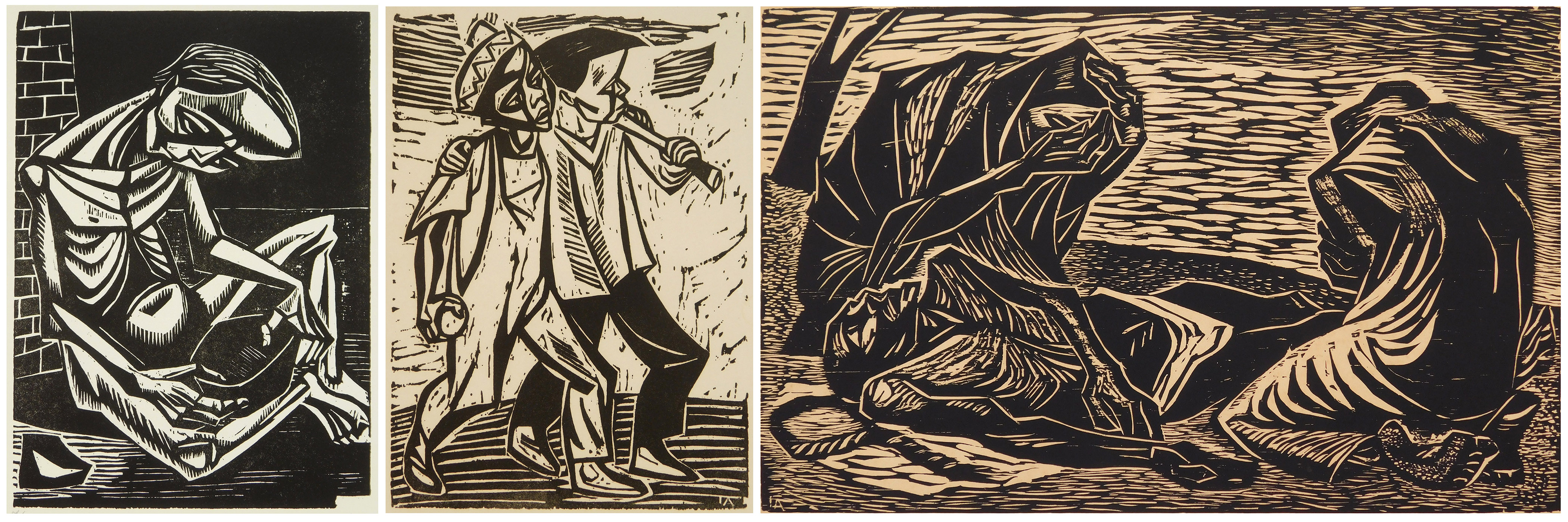 Appraisal: Irving Amen - ''Hunger''- woodcut signed titled and numbered in