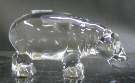 Appraisal: BACCARAT FRENCH CRYSTAL FIGURE OF A HIPPOPOTAMUS length in height