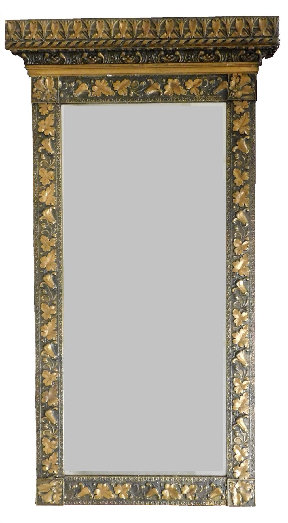 Appraisal: Aesthetic Movement wall mirror late th C bronzed gilt finish