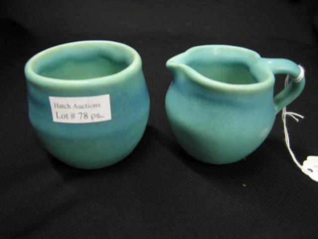 Appraisal: Van Briggle Art Pottery Creamer sugar turquoise