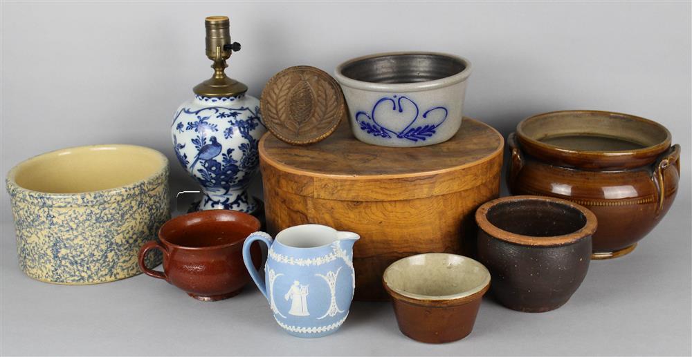 Appraisal: GROUP OF CERAMICS VARIOUS DATES including a small blue and