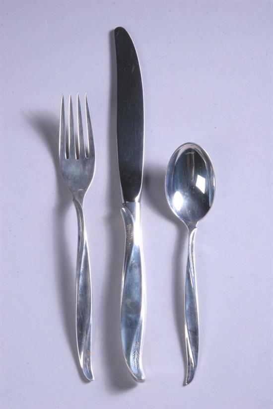 Appraisal: PIECES INTERNATIONAL STERLING SILVER FLATWARE Pine Spray pattern Including six