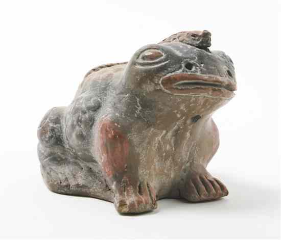 Appraisal: A Pre-Columbian Style Pottery Figural Group in the form of