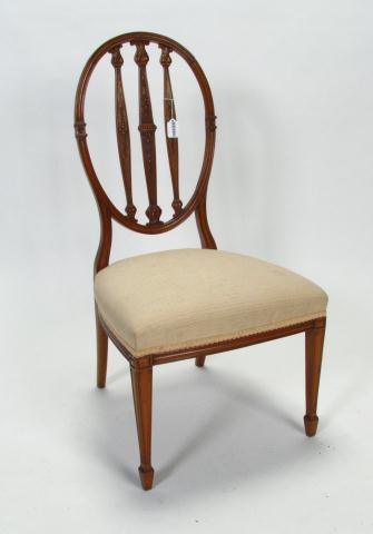 Appraisal: Ornately Carved Lady's Slipper Chair with upholstered seat